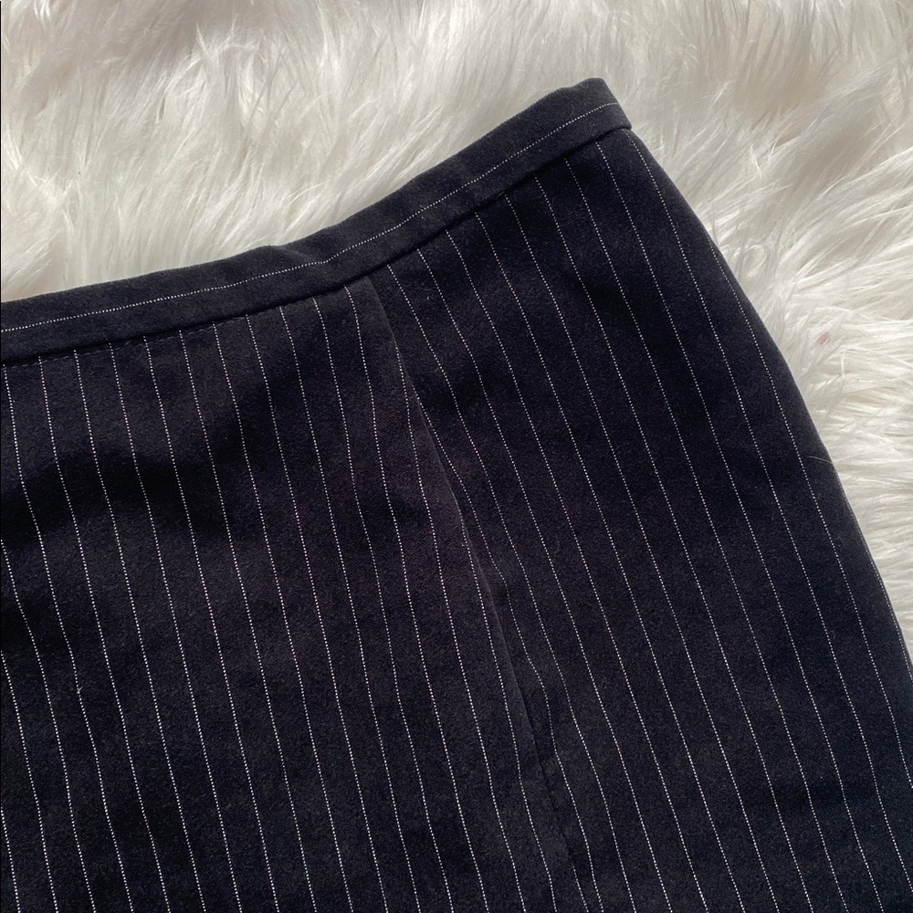 Garage 1990s Goth Black and White Pinstripe Mini Skirt - Picture 3 of 5